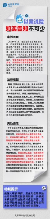 車用性質勿隱瞞，如實告知不可少
